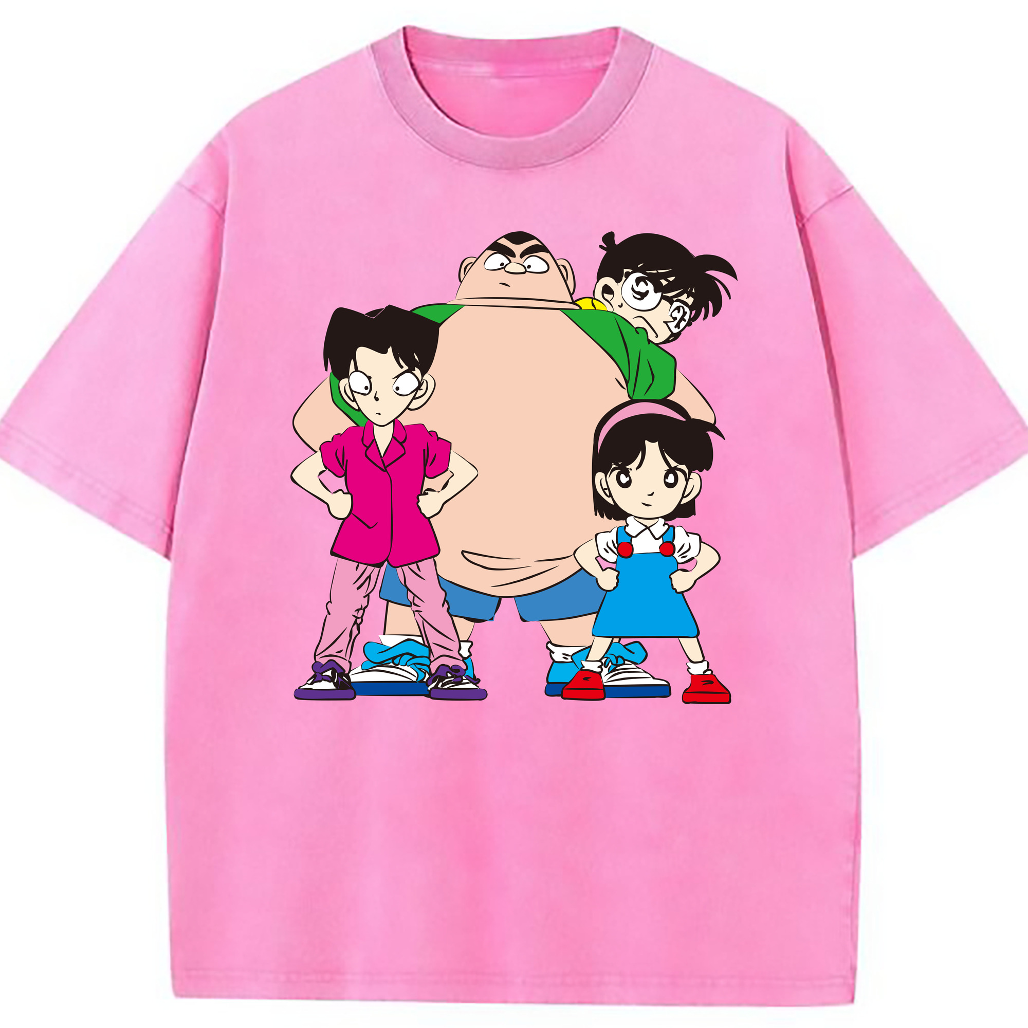 （画像用） 名探偵コナン Detective Conan 綿100% ヴィンテージ風 半袖Tシャツ（フロントプリント）